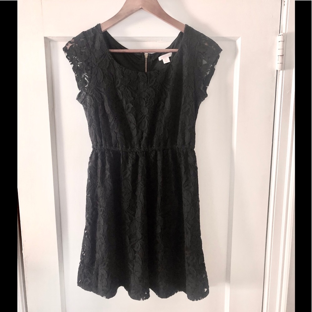 Black Lace Dress- Size Small